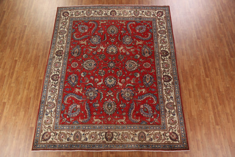 Vintage Floral Tabriz Persian Area Rug 10x12