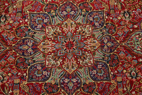 Vintage Floral Tabriz Persian Area Rug 10x13