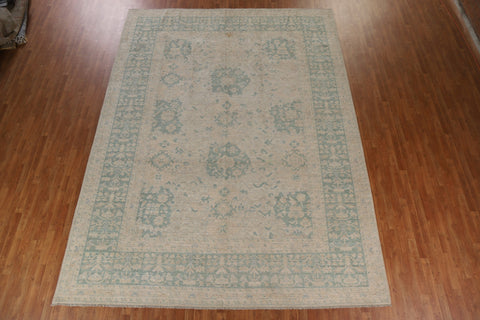 Vegetable Dye Muted Oushak Turkish Large Rug 10x14