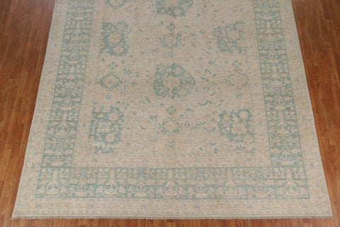 Vegetable Dye Muted Oushak Turkish Large Rug 10x14