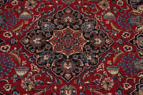 Vintage Wool Mashad Persian Area Rug 8x11