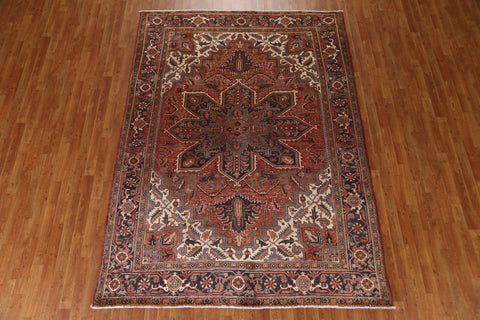 Geometric Heriz Persian Area Rug 7x9