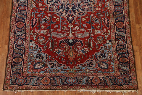 Antique Vegetable Dye Heriz Serapi Persian Area Rug 6x10