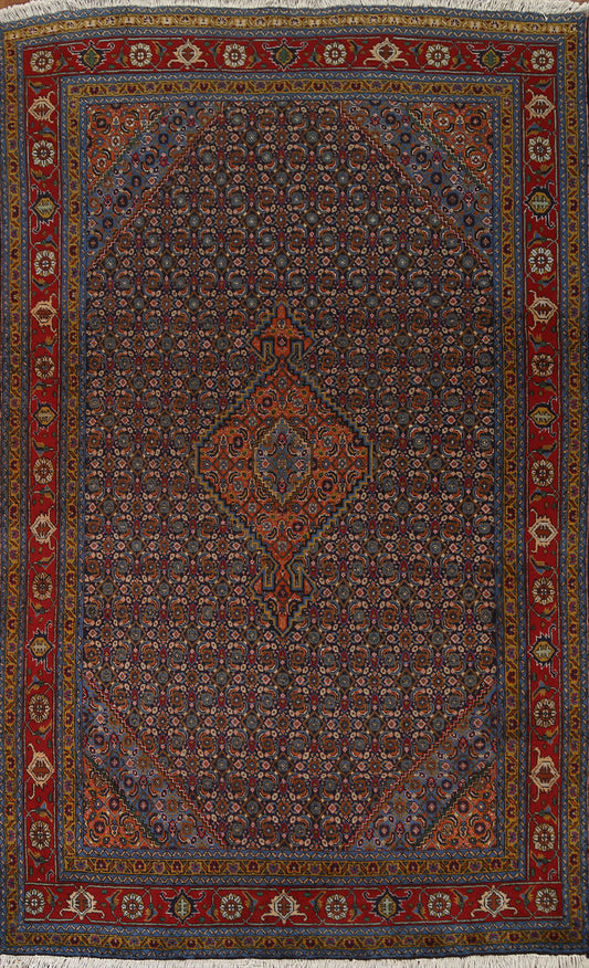 Vintage Wool Ardebil Persian Area Rug 7x10