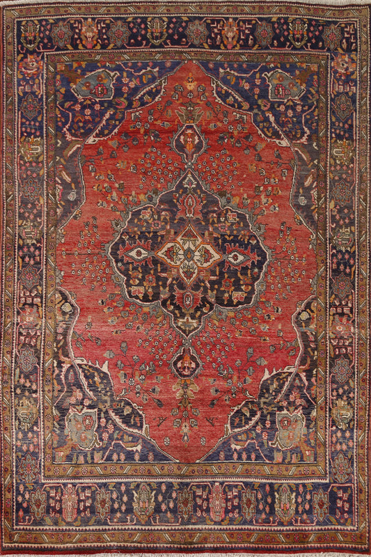 Handmade Heriz Persian Area Rug 6x9