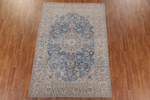 Navy Blue Nain Persian Area Rug 6x9