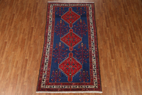 Tribal Blue Sirjan Persian Area Rug 5x9