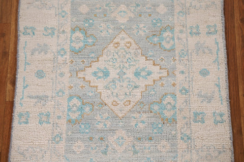 Geometric Wool Oushak Handmade Rug 2x3