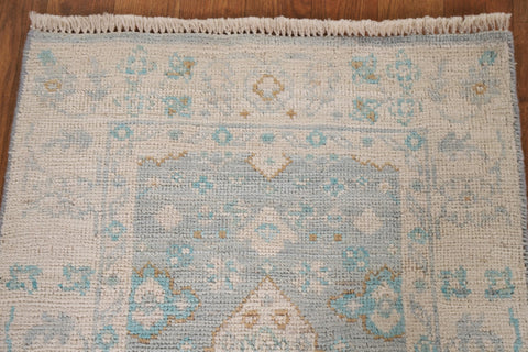 Geometric Wool Oushak Handmade Rug 2x3