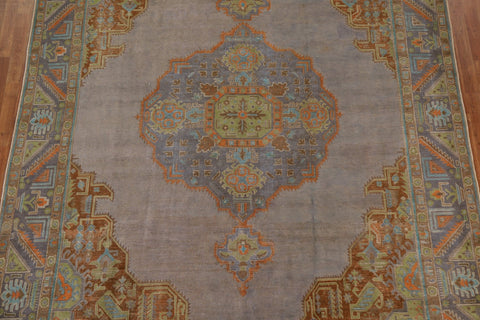 Distressed Over-Dyed Tabriz Persian Area Rug 9x12