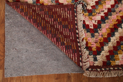 Geometric Moroccan Wool Runner Rug 3x10