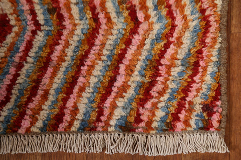 Multi-Colored Handmade Moroccan Runner Rug 4x10