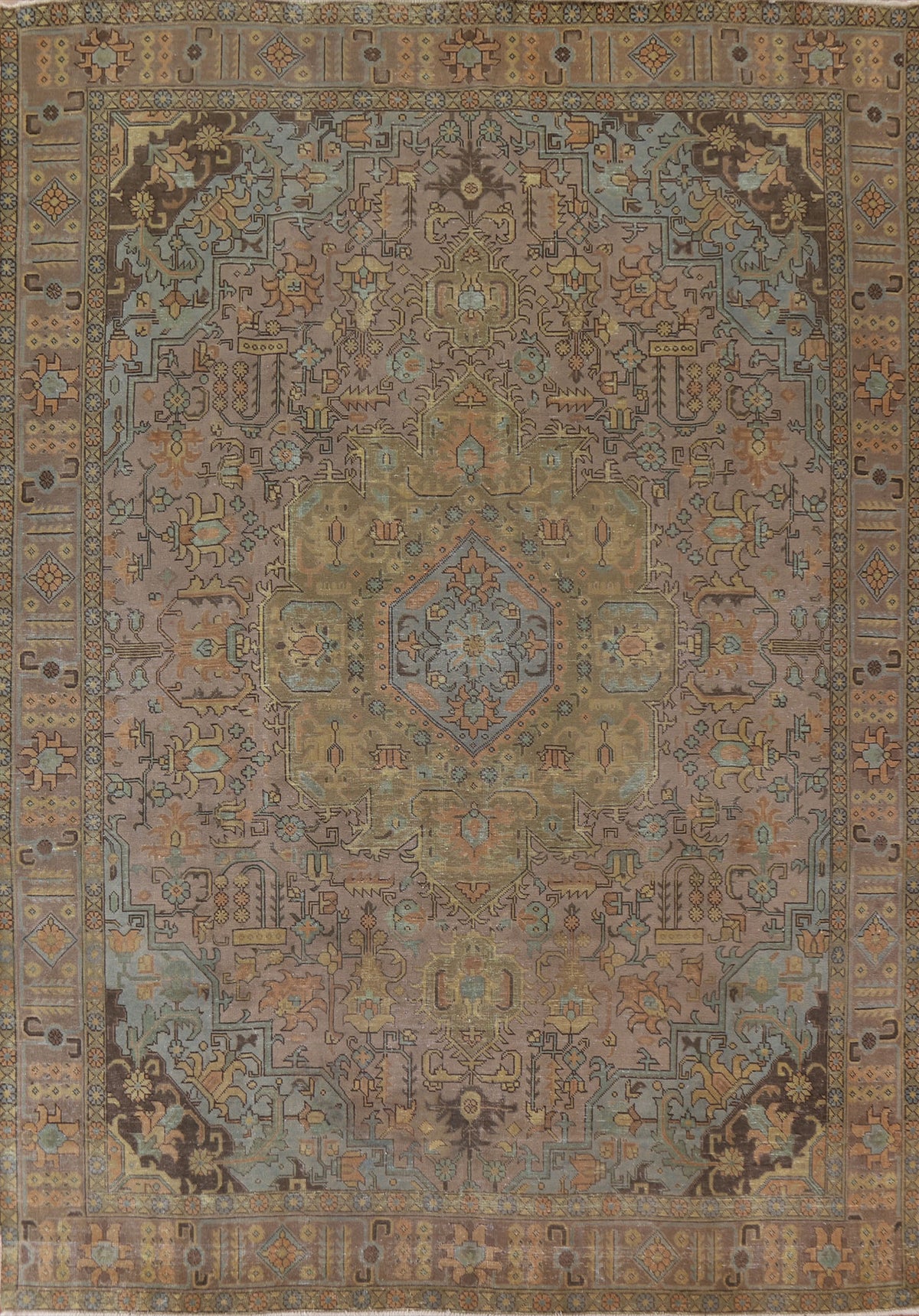 Over-Dyed Tabriz Persian Area Rug 10x12