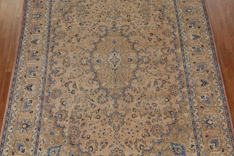 Vintage Floral Mashad Persian Area Rug 10x13