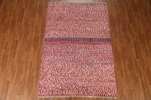 Hand-Knotted Wool Moroccan Area Rug 5x8