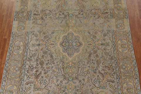 Distressed Over-Dyed Tabriz Persian Area Rug 8x12