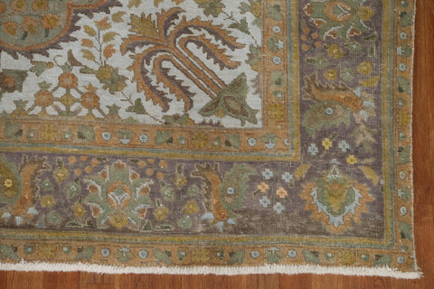 Distressed Over-Dyed Tabriz Persian Area Rug 9x12