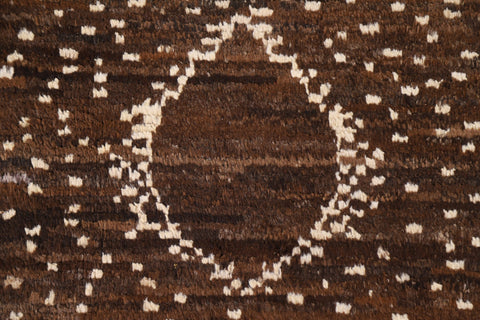 Dark Brown Moroccan Area Rug 6x8