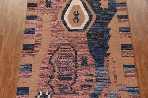 Pink Tribal Moroccan Area Rug 7x10