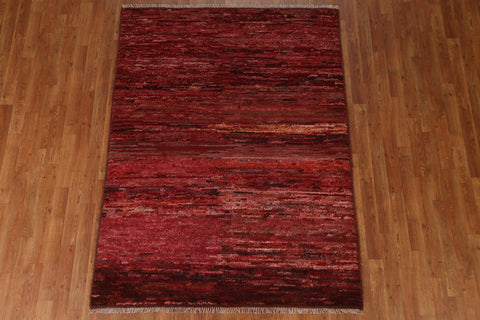 Burgundy Moroccan Area Rug 5x7