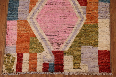 Geometric Moroccan Wool Area Rug 6x9