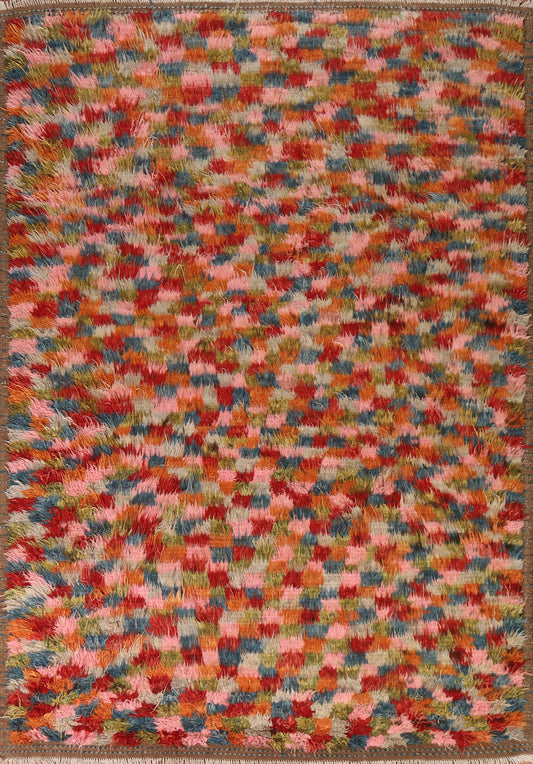Checkered Moroccan Berber Area Rug 8x10