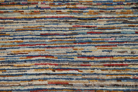 Striped Moroccan Wool Area Rug 5x8