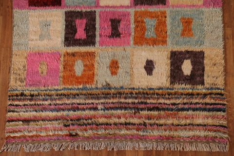 Geometric Berber Moroccan Wool Area Rug 5x7