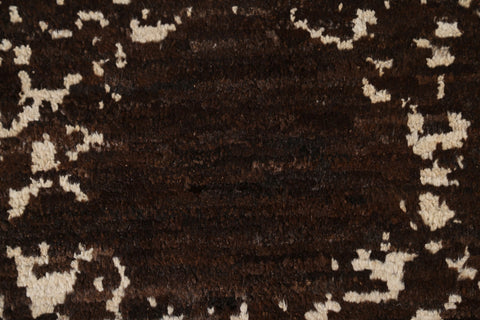 Dark Brown Moroccan Area Rug 6x8