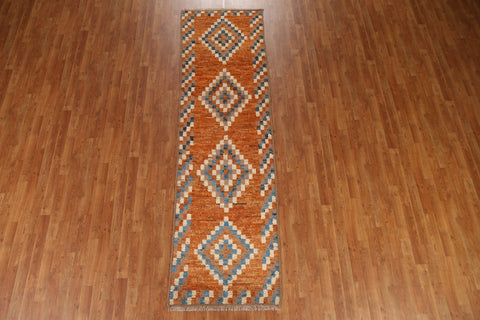 Orange Moroccan Runner Rug 3x10