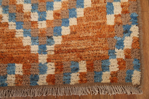 Orange Moroccan Runner Rug 3x10