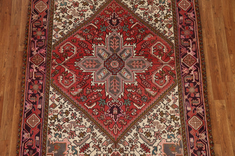 Geometric Heriz Persian Area Rug 5x7