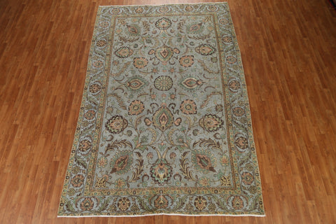 Distressed Over-Dyed Tabriz Persian Area Rug 8x12