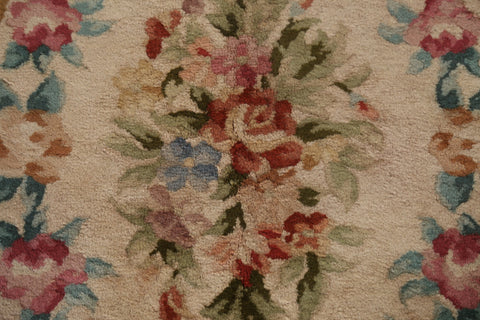 Floral Red Aubusson Oriental Area Rug 9x12