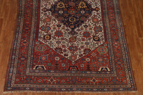 Pre-1900 Antique Vegetable Dye Bidjar Halvaei Persian Rug 8x12