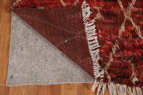 Burgundy Moroccan Berber Area Rug 6x10