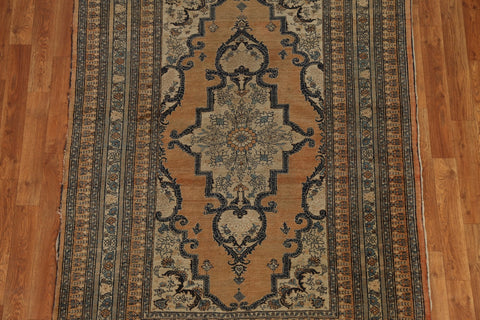 Pre-1900 Antique Vegetable Dye Tabriz Haj Jalili Persian Rug 4x6