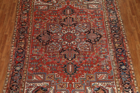 Antique Vegetable Dye Heriz Persian Area Rug 8x11