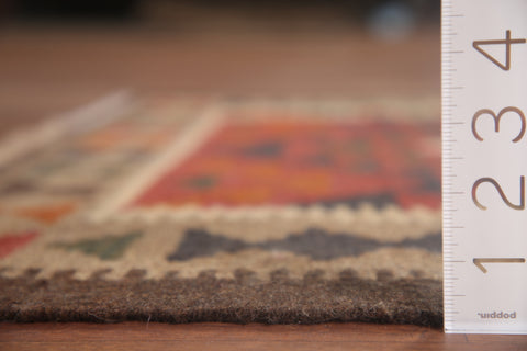 Reversible Wool Kilim Oriental Runner Rug 3x7