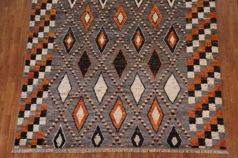 Trellis Wool Moroccan Oriental Area Rug 7x10