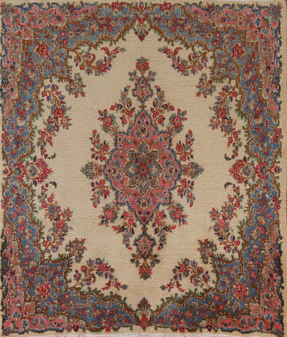 Vegetable Dye Kerman Persian Square Area Rug 6x6