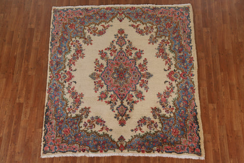 Vegetable Dye Kerman Persian Square Area Rug 6x6