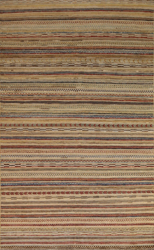 All-Over Striped Gabbeh Area Rug 7x10