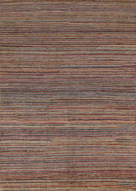 Striped Gabbeh Kashkoli Area Rug 5x6