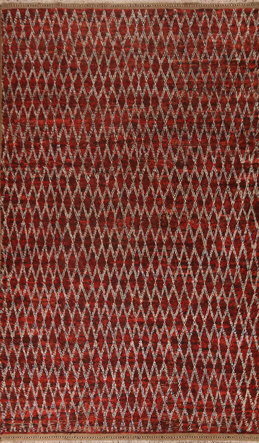 All-Over Trellis Moroccan Wool Area Rug 7x10