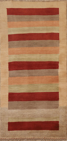 Striped Gabbeh Modern Area Rug 3x6