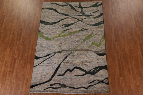 Nature Print Gabbeh Kashkoli Wool Area Rug 7x10