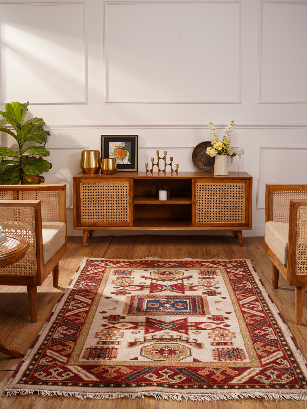 Ziegler Hand Knotted Afghan Rug