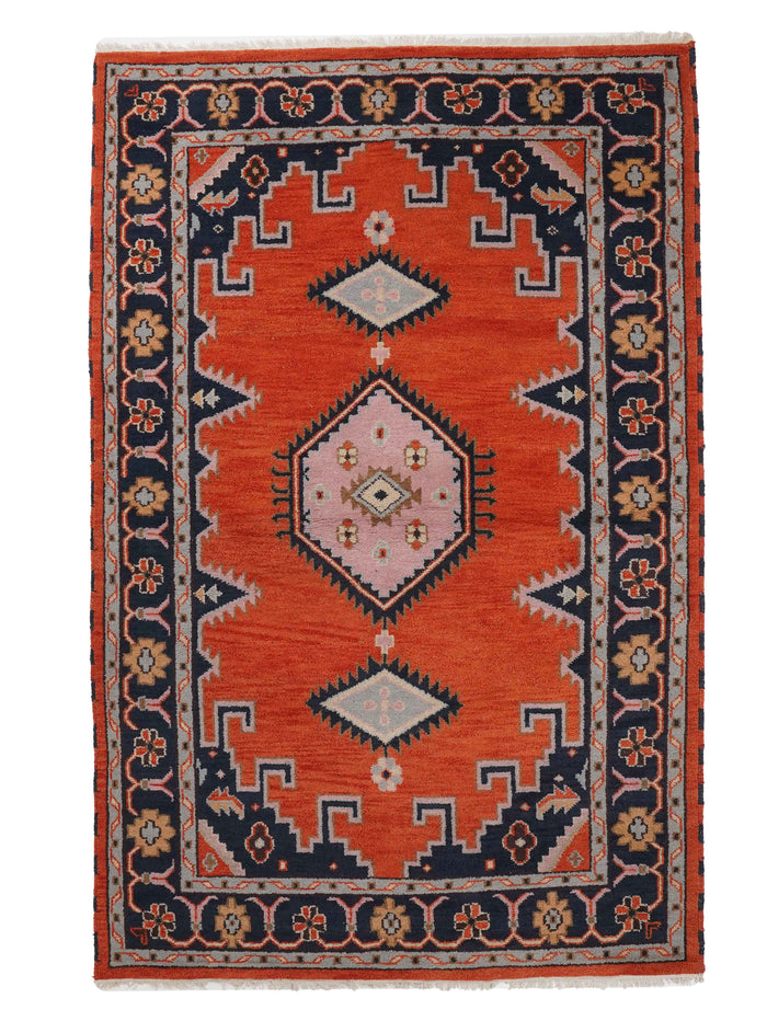 Senneh Hand Knotted Afghan Rug — rug only