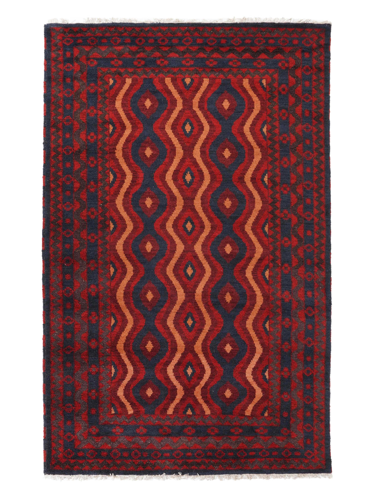 Hamadan Hand Knotted Afghan Rug